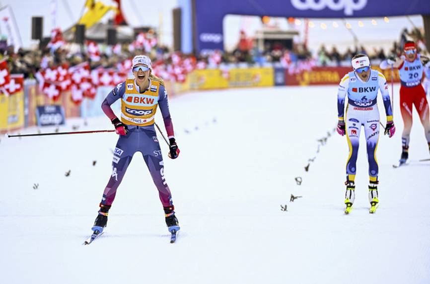 Джесика Дигинс спечели масовия старт на 20 км свободен стил от СК по ски бягане