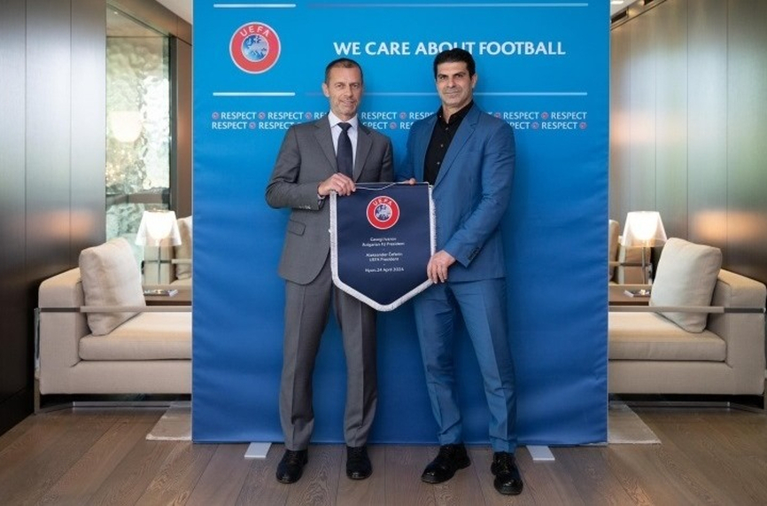ПРИЗНАНИЕ: Шефът на УЕФА се срещна с Георги Иванов в Нион