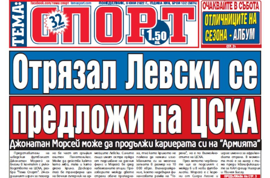 Сензациите в пресата: ЦСКА представя Илич в сряда
