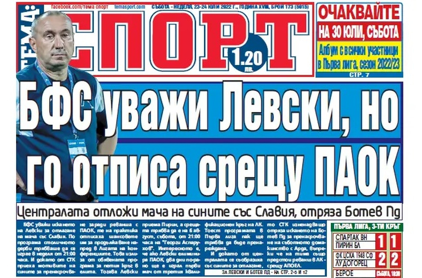 Сензациите в пресата: Лудогорец вдига национал за Дъблин, Боруков с COVID-19