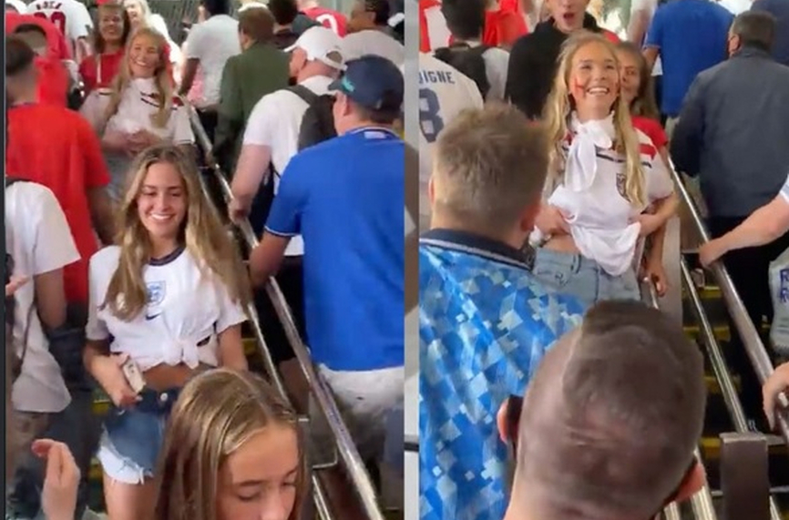 В Катар: Британка си показа гърдите (ВИДЕО)