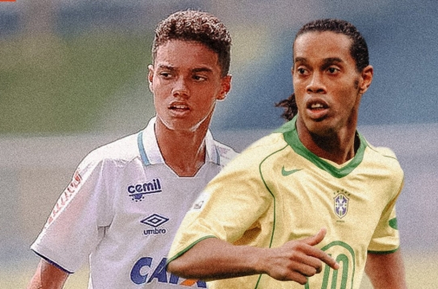 Барса взе сина на Роналдиньо (ВИДЕО)