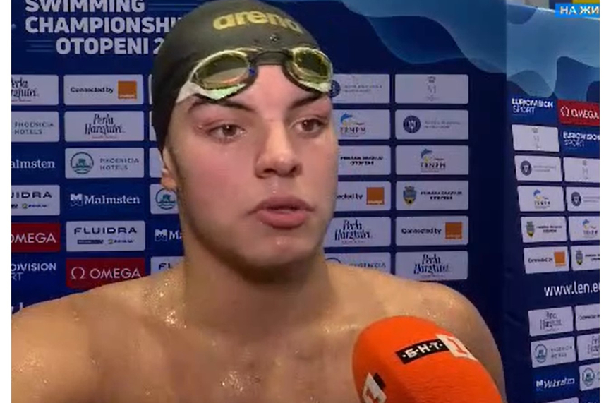 Мицин отпадна на 800 м на Европейското по плуване