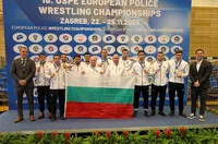 Българските борци с отборна титла в Загреб
