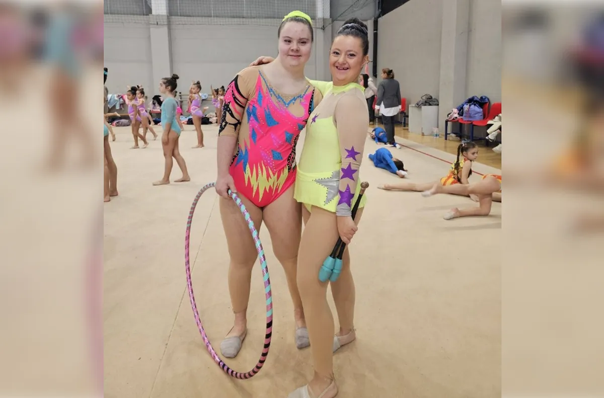 Момичета със синдром на даун на гимнастически турнир