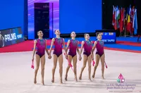 Ансамбълът на България с бронз на бухалки от Световното по художествена гимнастика за девойки в София