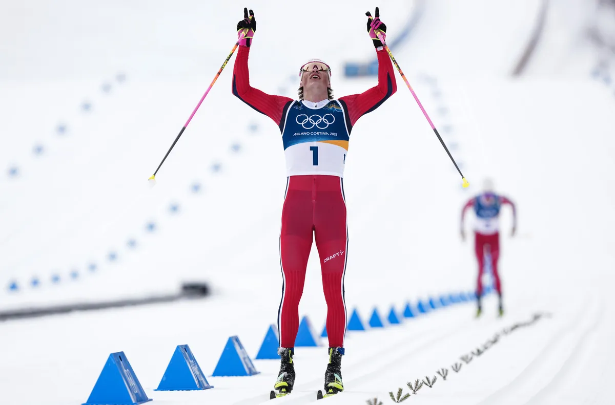 Йоханес Клаебо Норвегия продължи да пренаписва олимпийската история  Той триумфира