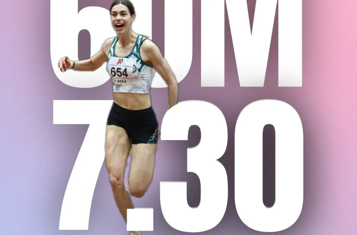 Изравнен национален рекорд на 60 м за жени до 20 г. от държавното по лека атлетика